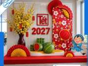 79+ Mẫu Backdrop Tết, Chúc Mừng Năm Mới 2027 Đẹp, Thu Hút