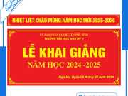 12 Mẫu Băng Rôn Khai Giảng Đẹp, Ý Nghĩa, Trang Trọng