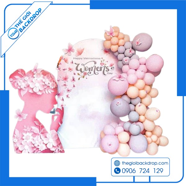 45+ mẫu backdrop 8/3 đẹp, ấn tượng phù hợp xu hướng