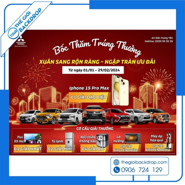 101+ mẫu backdrop bốc thăm trúng thưởng chuyên nghiệp, thu hút