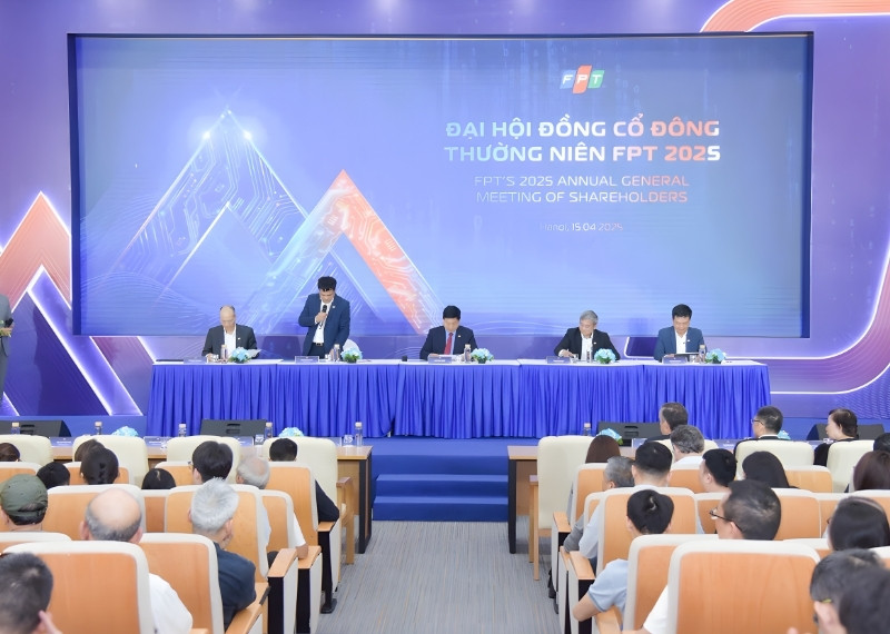 Backdrop đại hội cổ đ&ocirc;ng FPT