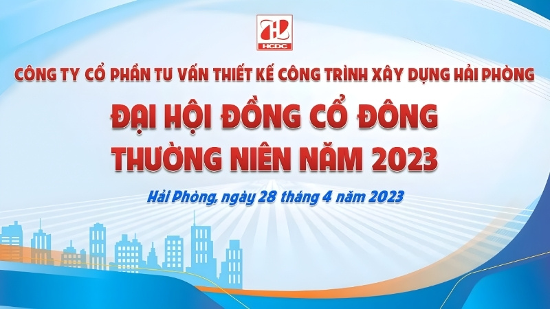 Mẫu backdrop đại hội cổ đ&ocirc;ng HCDC