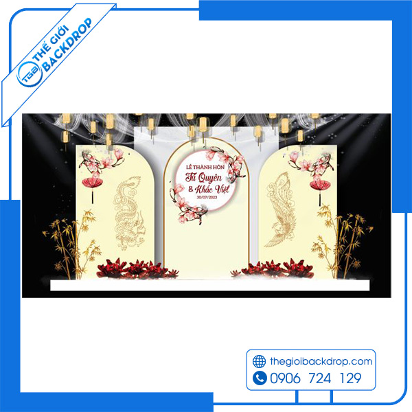 Tham Khảo 35 Mẫu Backdrop Đám Cưới Đẹp, Sang Trọng, Lãng Mạn