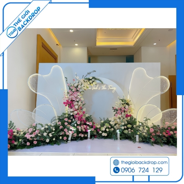 Tổng hợp 53+ mẫu backdrop đám cưới đẹp, sang trọng
