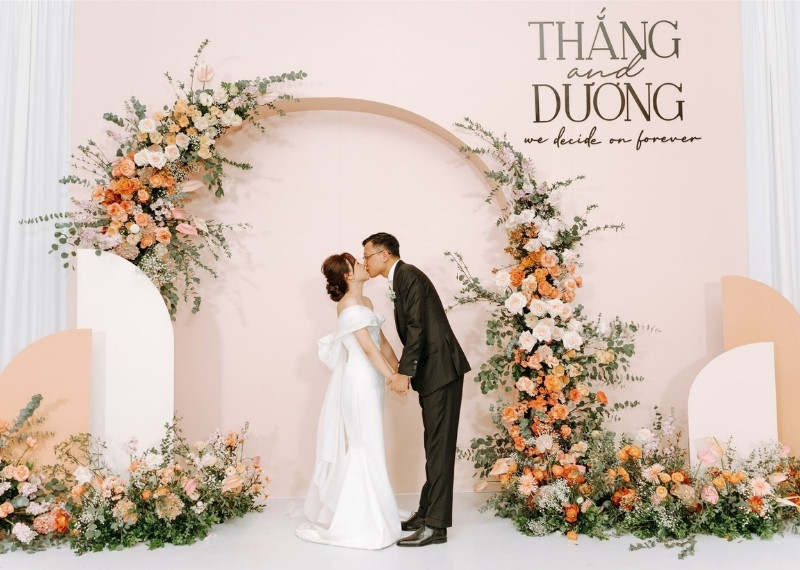 Background đ&aacute;m cưới ngọt ng&agrave;o