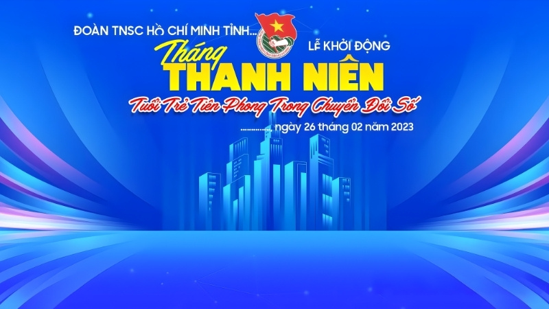 Backdrop đo&agrave;n thanh ni&ecirc;n ấn tượng
