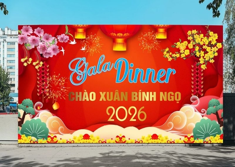 Backdrop gala dinner xu&acirc;n