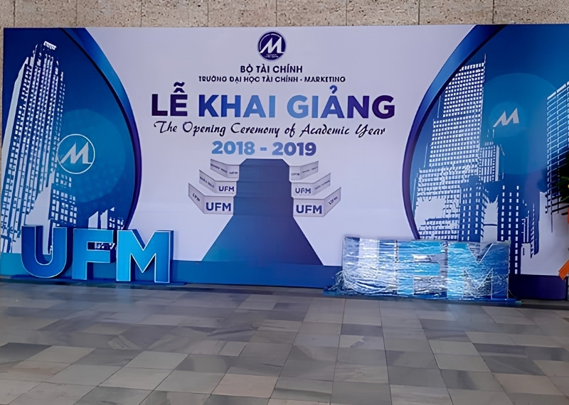 Backdrop hiflex khai giảng