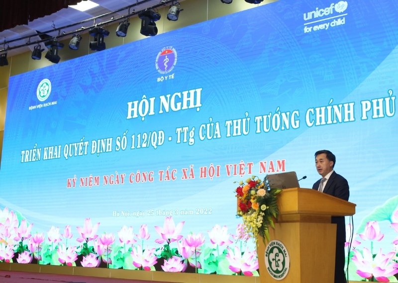 Backdrop hội nghị c&ocirc;ng t&aacute;c x&atilde; hội