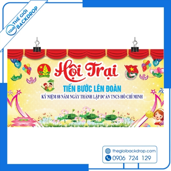 Tổng hợp 25+ mẫu backdrop hội trại đẹp, sáng tạo