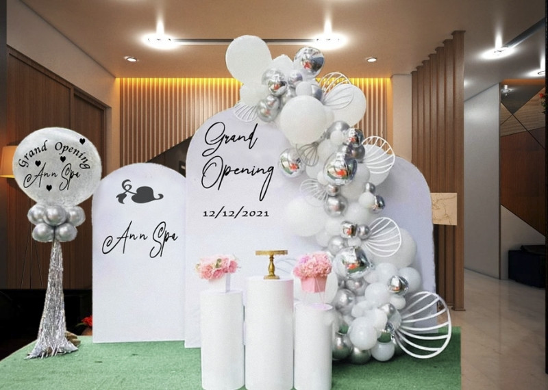 Backdrop khai trương spa