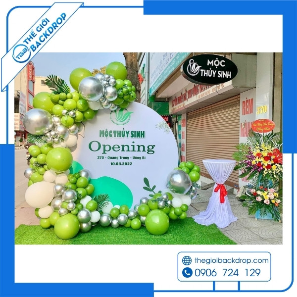 18 Mẫu Backdrop Khai Trương Grand Opening Đẹp, Ấn Tượng