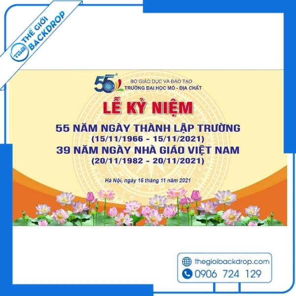 33+ Mẫu Backdrop Kỷ Niệm Thành Lập Trường Đẹp, Trang Trọng