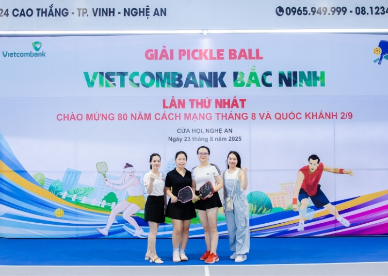 Backdrop giải pickleball Vietcombank