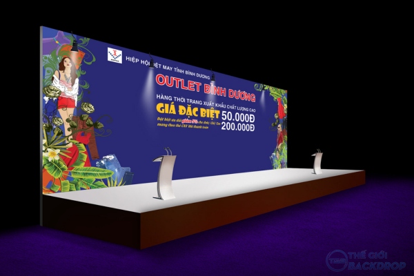 Backdrop s&acirc;n khấu Outlet B&igrave;nh Dương