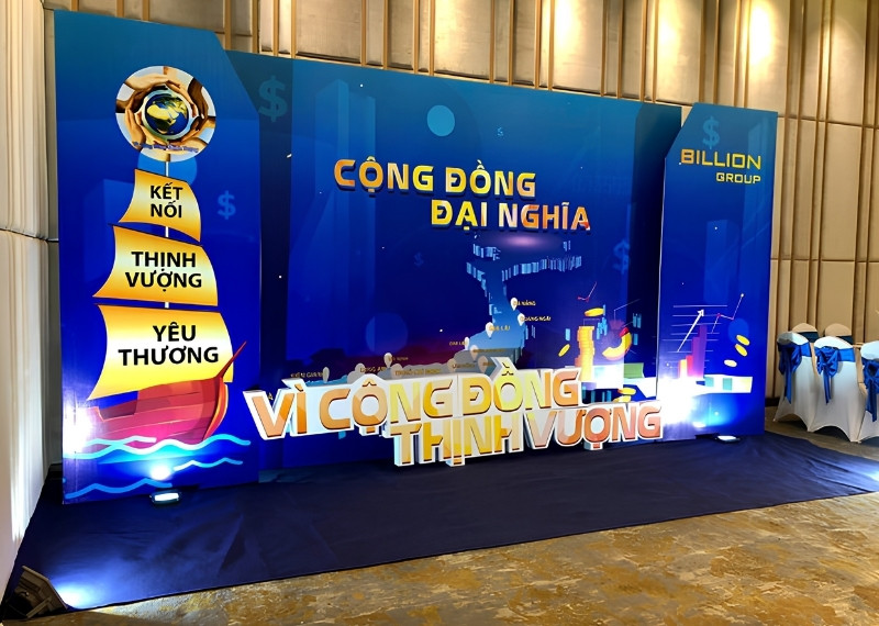 Backdrop sự kiện kết nối cộng đồng