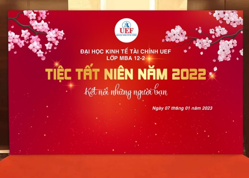 Backdrop sự kiện tiệc tất ni&ecirc;n