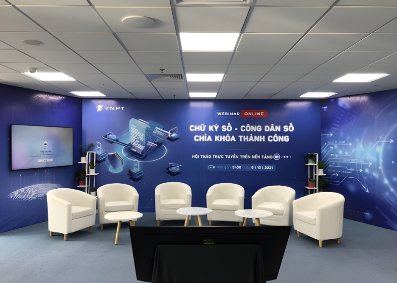 Backdrop Talkshow Webinar VNPT