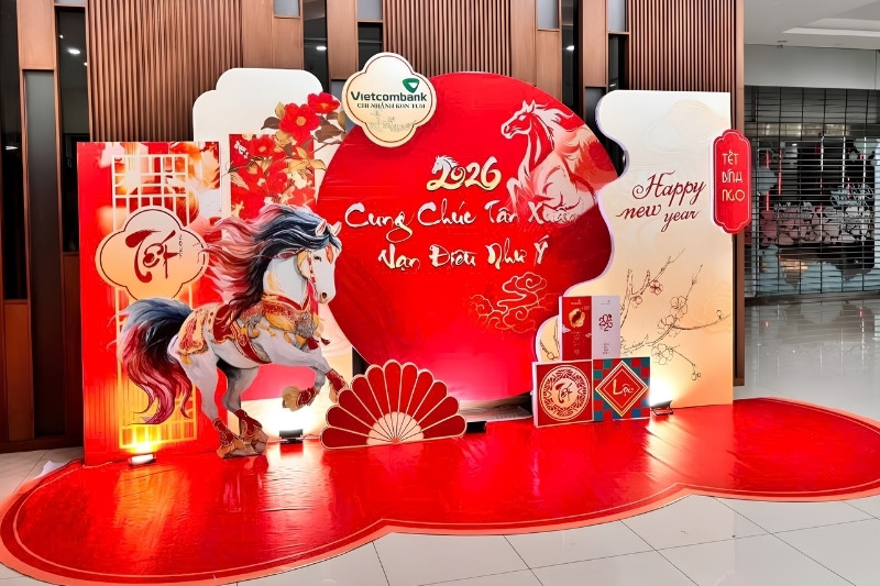 Backdrop chúc mừng năm mới Vietcombank