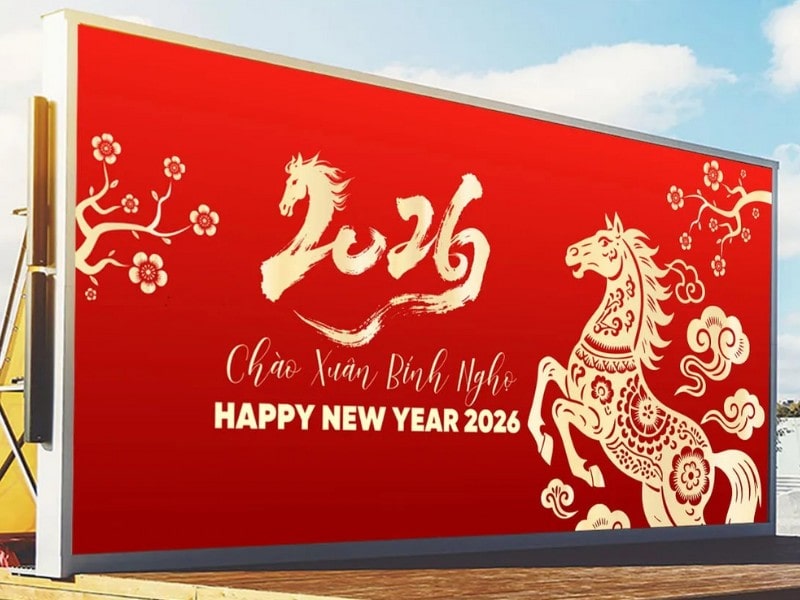 Backdrop Tết Bính Ngọ 2026