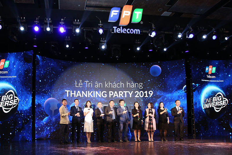 Backdỏp tri ân khách hàng Thanking Party 2019