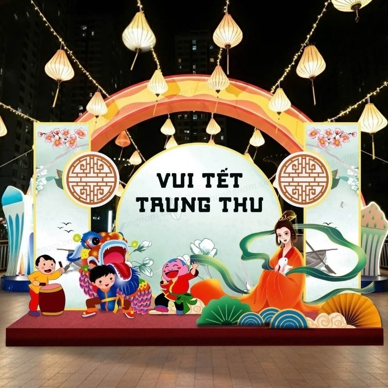 Backdrop Trung Thu check in ấn tượng