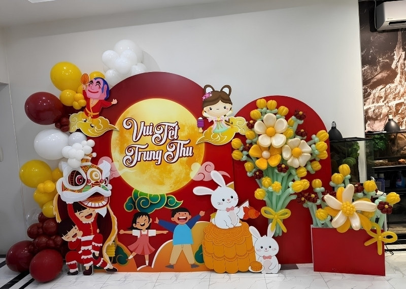 Backdrop vui Tết Trung Thu