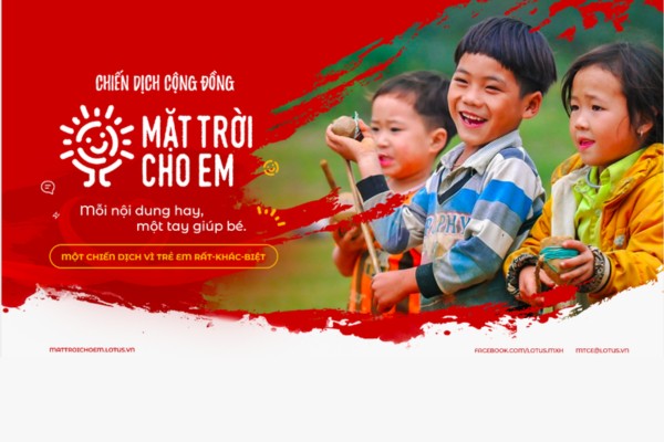 Backdrop từ thiện mặt trời cho em