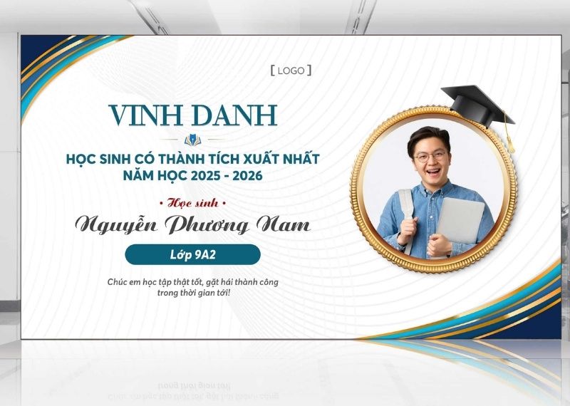 Backdrop vinh danh cá nhân xuất sắc