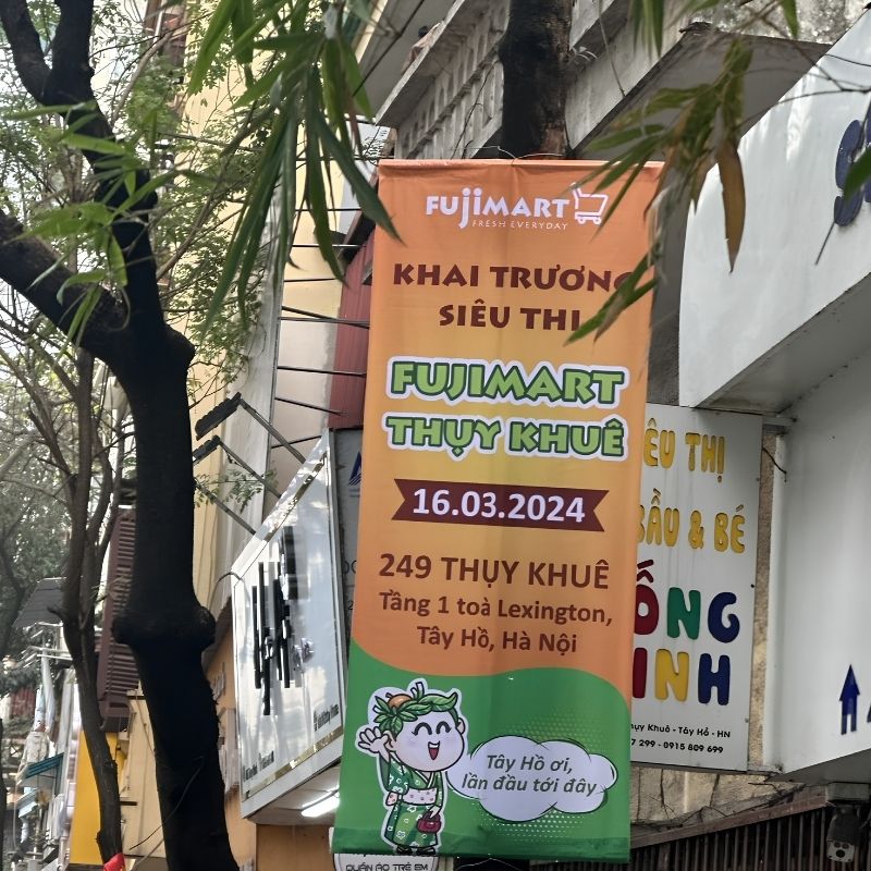 Mẫu băng r&ocirc;n khai trương si&ecirc;u thị