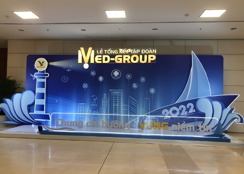 Backdrop in PP bồi Formex
