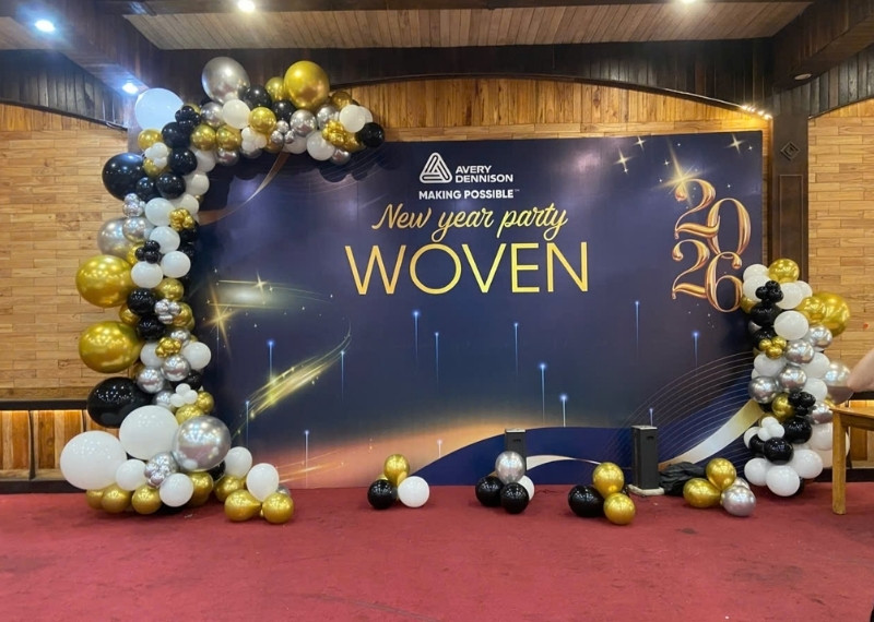 Backdrop New Year Party Woven
