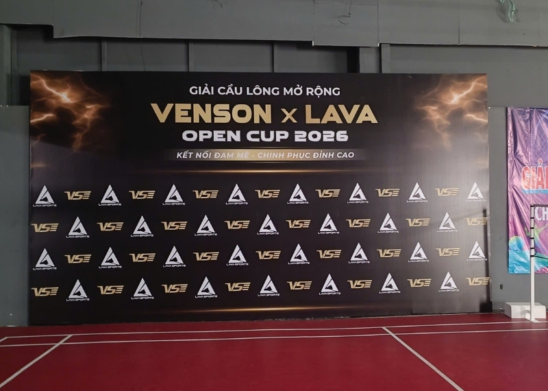 Backdrop giải cầu lông Venson