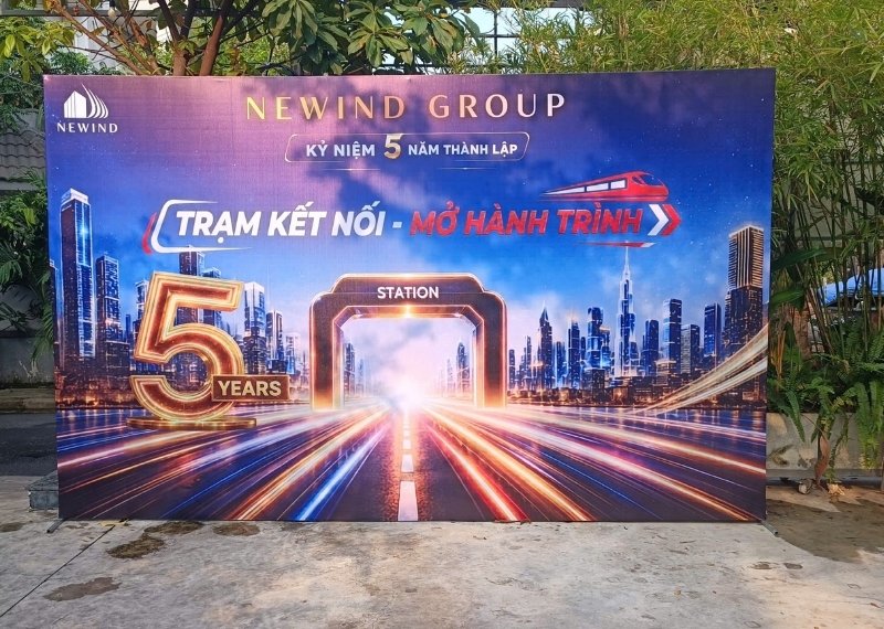 Backdrop kỷ niệm thành lập Newind Group