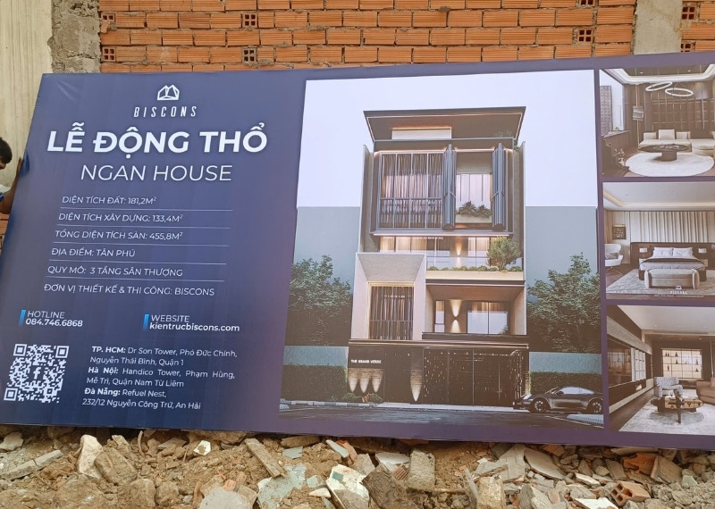Backdrop lễ dộng thổ Ngan House