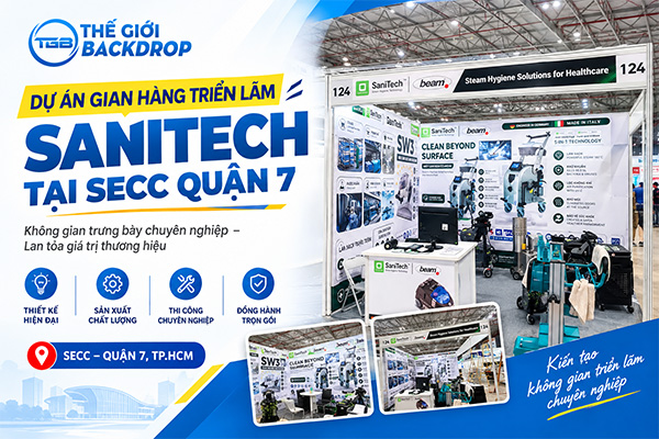 Dự Án Gian Hàng Triển Lãm SaniTech Tại SECC Quận 7
