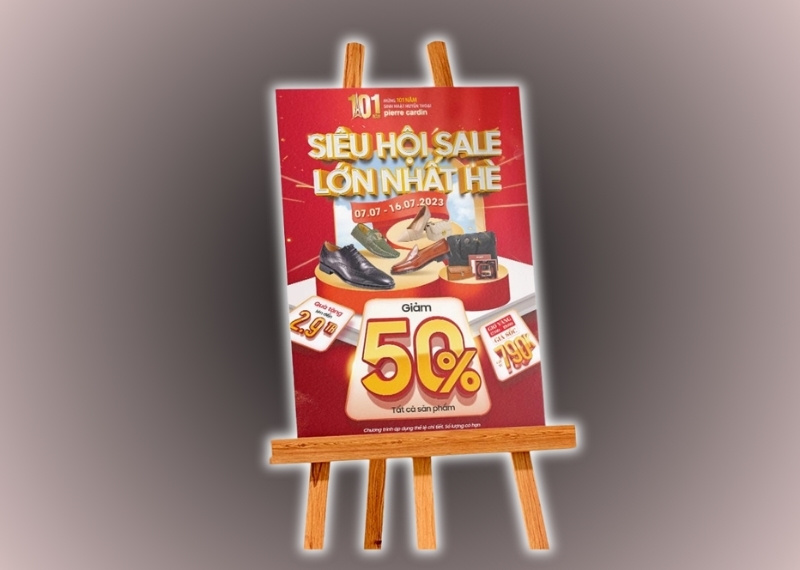 standee decal cán formex