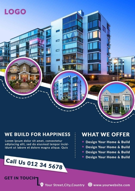 Mẫu poster bất động sản đẹp sang trọng