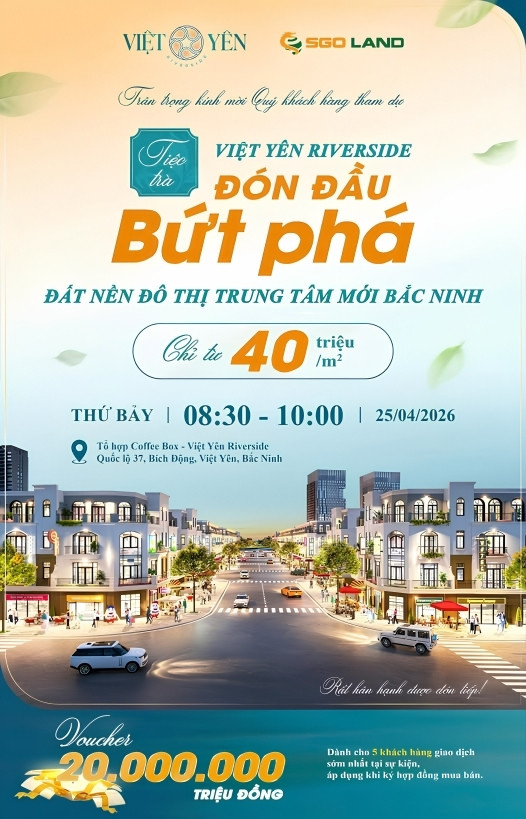 Poster dự &aacute;n đất nền Việt Y&ecirc;n Riverside