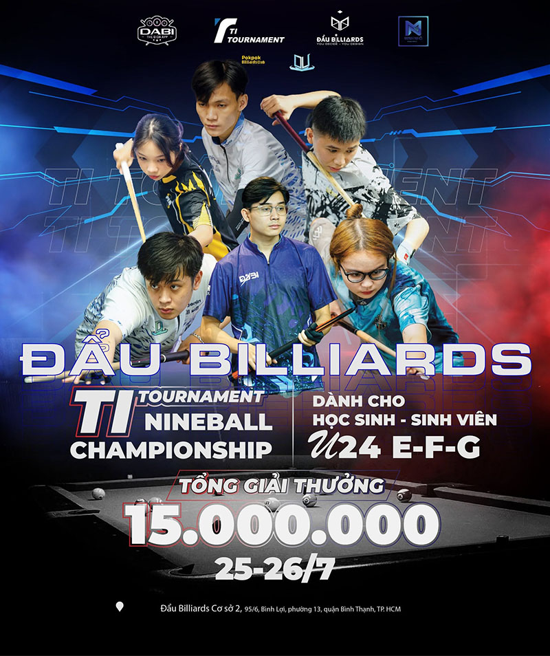 Poster bida giải đấu TI Tournament Nine Ball Championship