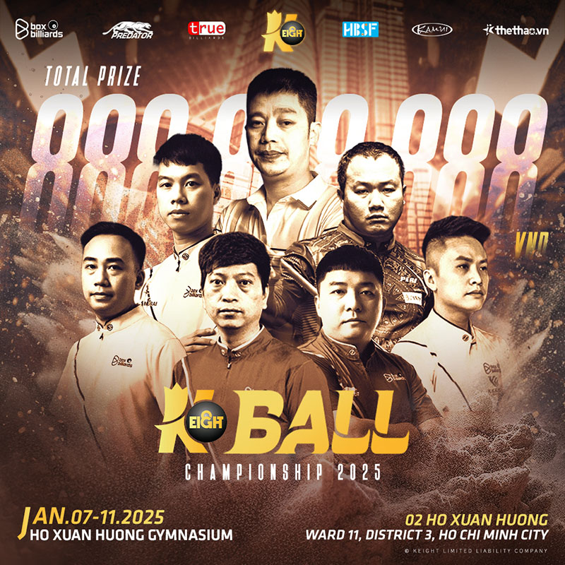 Poster giải Billiards K-Eight Ball Championship 2025