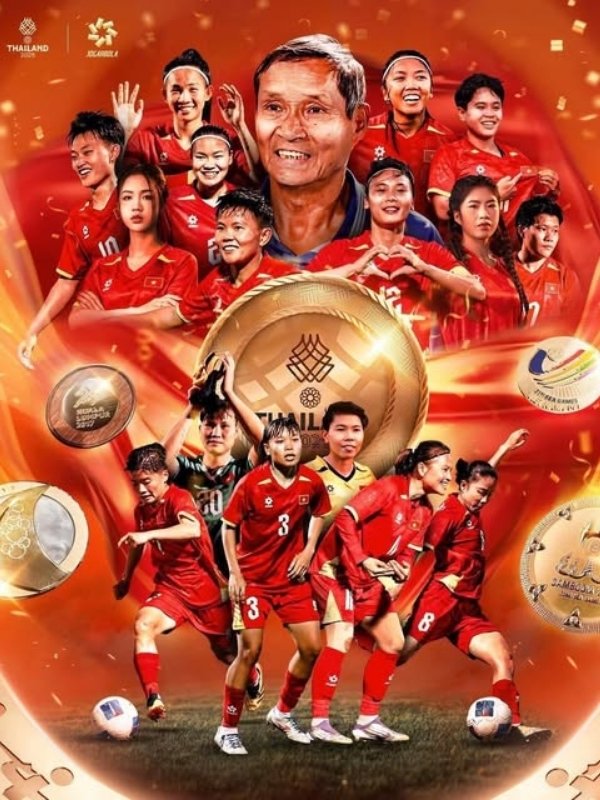 Poster bóng đá nữ Việt Nam