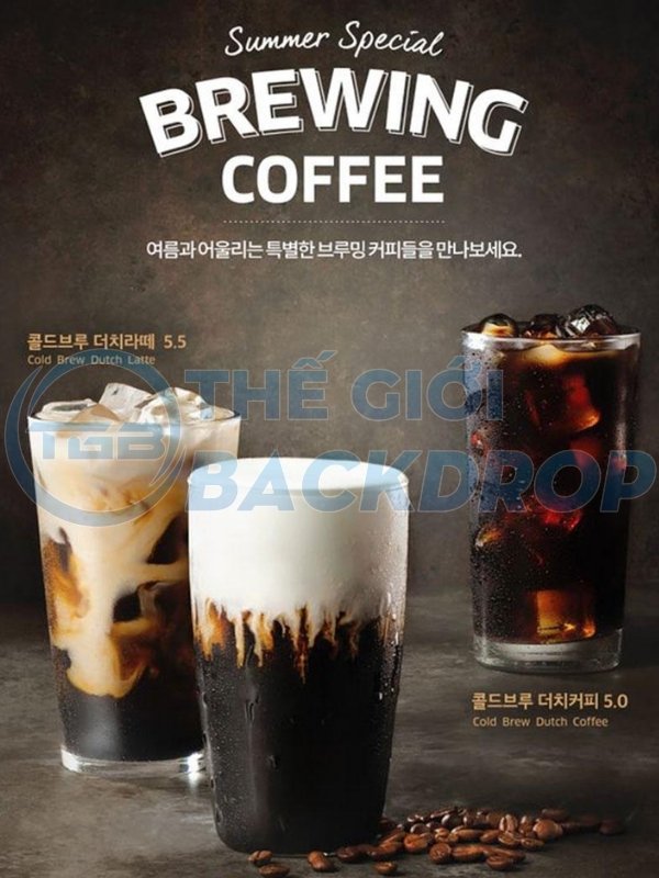 Poster brewing coffee