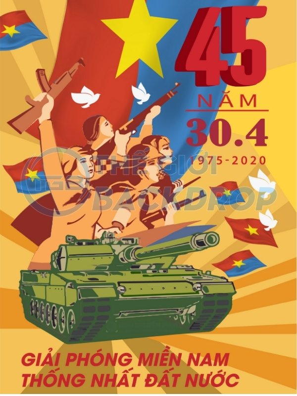 Poster 45 năm giải phóng miền nam