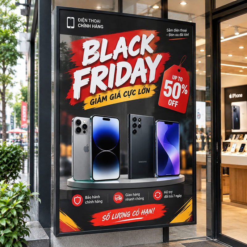 Poster điện thoại dịp Black Friday