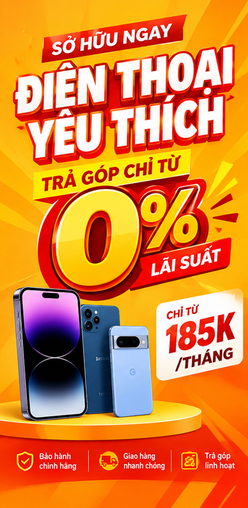 Poster khuyến m&atilde;i điện thoại
