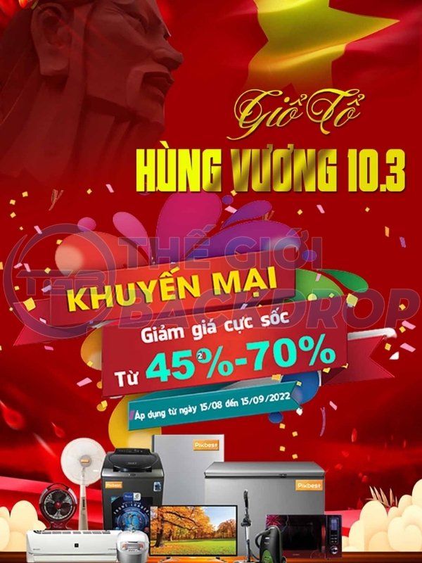Poster giảm giá Giổ Tổ Hùng Vương