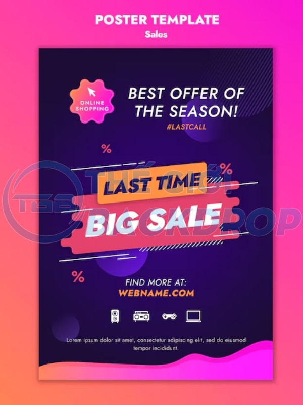 Poster giảm giá sáng tạo