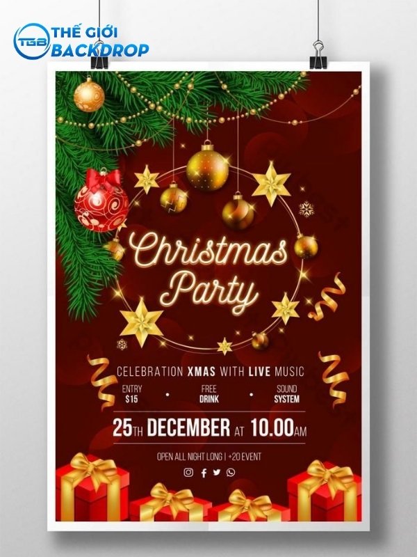 Poster tiệc Noel