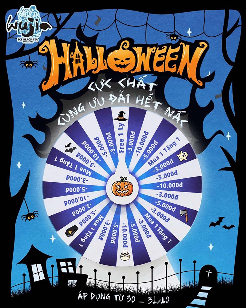 Poster Halloween Ng&ocirc; Gia khuyến m&atilde;i